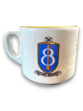 Vintage 1965 US Army 8th Infantry Division 2d Brigade Organization Day Mug Baumh